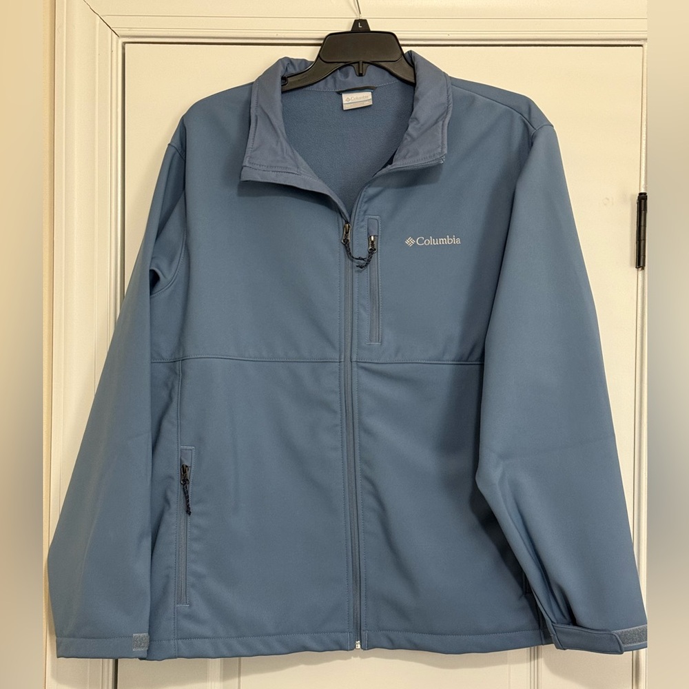 Columbia Men's Ascender Softshell Front-Zip Jacket Blue  Fleece Lined XXL